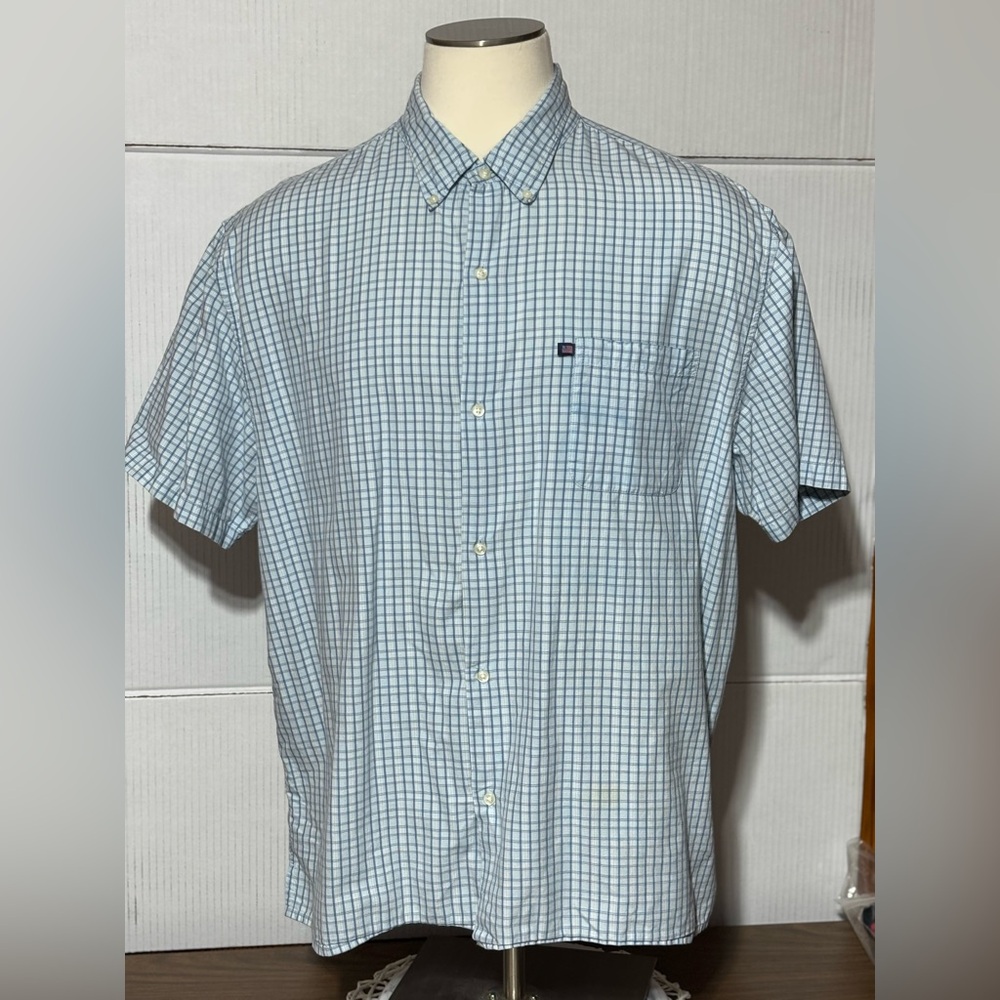Ralph Lauren Jeans co Men’s XXL Short Sleeve Blue SHIRT 100% Cotton Summer
